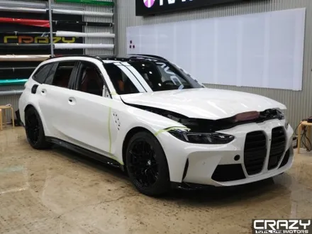 BMW M3 오토벨벳 아일 오브 맨 그린 전체 고광택 랩핑 | 대구 크레이지모터스 / 대구 수성구 중동