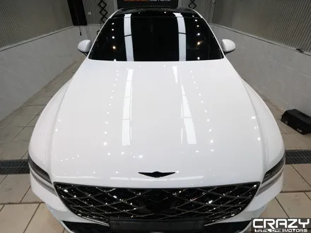 대구 제네시스 G80 오토벨벳 리페어 화이트 전체 고광택 랩핑 시공 후기 / 대구 수성구 중동