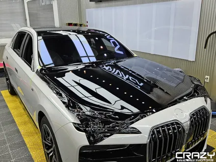 신형 BMW 740i AV(오토벨벳) 고광택 듀오톤 랩핑, 기온쿼츠 가죽코팅 시공후기 / 대구 수성구 중동