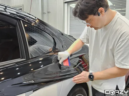 신형 BMW 740i AV(오토벨벳) 고광택 듀오톤 랩핑, 기온쿼츠 가죽코팅 시공후기 / 대구 수성구 중동