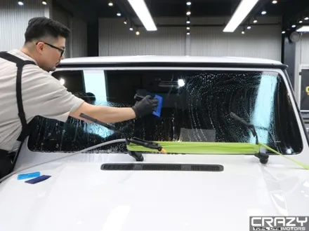 대구 벤츠 G580 EQ 윈드쉴드 시공 후기 | kEV 브이쿨 썬팅 | 사이드스텝 신차패키지 / 대구 수성구 중동
