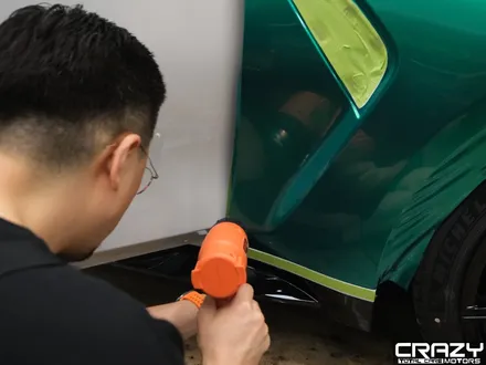BMW M3 오토벨벳 아일 오브 맨 그린 전체 고광택 랩핑 | 대구 크레이지모터스 / 대구 수성구 중동