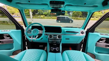 벤츠 지바겐 G63 AMG, 나파가죽 리무진시트 티파니민트 실내 풀커스텀 시공 / 부산 사상구 삼락동