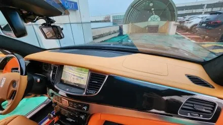 에쿠스 VS380 실내 커스텀 새들 브라운&딥 오렌지 가죽시트 도어트림 엠비언트 시공 / 부산 사상구 삼락동