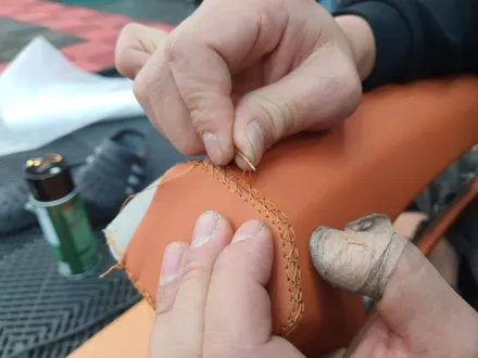 K9 리무진시트 오렌지 나파가죽 시공 / 부산 사상구 삼락동
