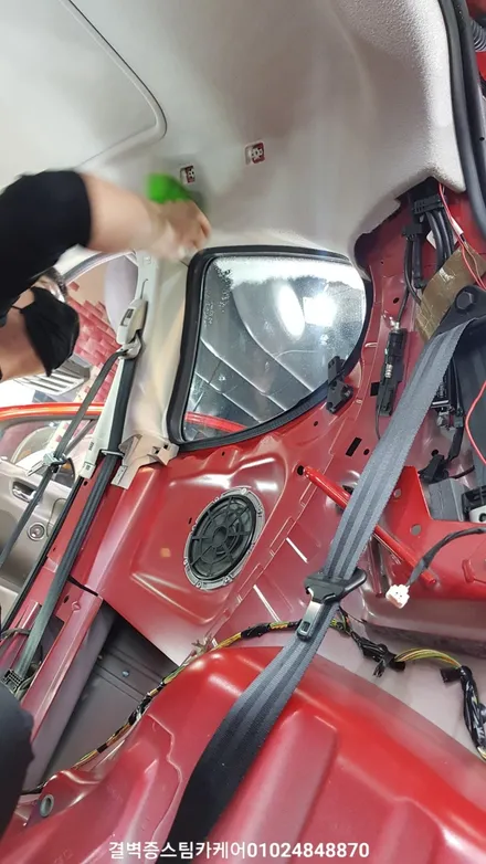 완벽한 부산 수입차량 실내크리닝 과 에바크리닝 푸조207rc / 부산 사상구 삼락동