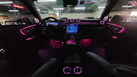 벤츠 GLC 쿠페 송풍구 엠비언트 시공한 후기~! / 부산 사상구