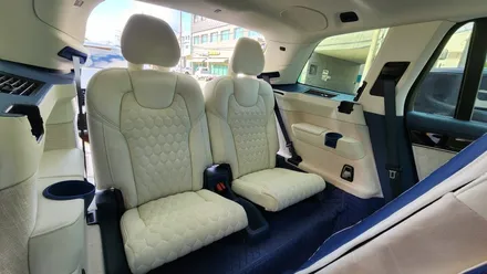 볼보 XC90 리무진 시트 시공 요트 블루 베이지 컨셉 리스토어 / 부산 사상구 삼락동