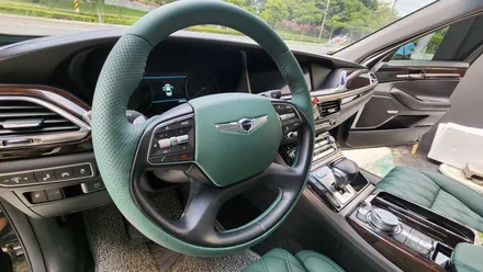 제네시스 EQ900 딥그린 카키 마이크로원단 가죽시트 실내커스텀 가성비 끝판왕 시공 / 부산 사상구 삼락동