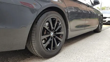 BMW 528i 휠복원 휠 도색 후기 유광블랙 휠도색 분체도장 리더스휠 / 시흥시 죽율동