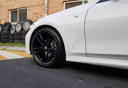 BMW 3시리즈 휠 도색 비용 유광 블랙휠 휠도색 분체도장 / 시흥시 죽율동