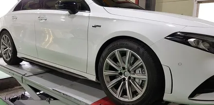 벤츠 A35 AMG 분체도장 블랙유광 휠도색 휠복원 리더스휠 / 시흥시 죽율동