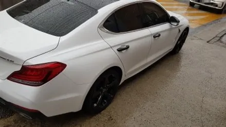 제네시스 G70 휠복원 하이글로시 블랙 휠도색 분채도장 리더스휠 / 시흥시 죽율동