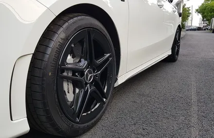 벤츠 A35 AMG 분체도장 블랙유광 휠도색 휠복원 리더스휠 / 시흥시 죽율동