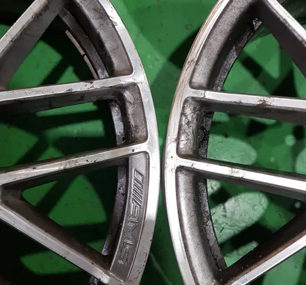 자동차 휠 도색 벤츠 A45 AMG 휠복원 블랙반무광 휠도색 분체도색 리더스휠 / 시흥시 죽율동
