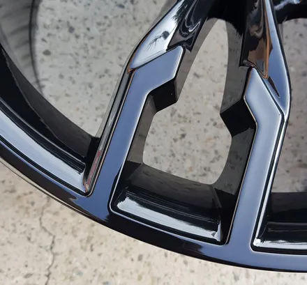 BMW 520D 하이그로시 블랙 분채도장 휠도색 휠복원 리더스휠 / 시흥시 죽율동