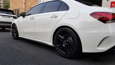 벤츠 A35 AMG 분체도장 블랙유광 휠도색 휠복원 리더스휠 / 시흥시 죽율동