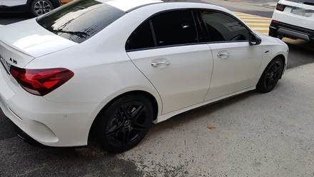 벤츠 A35 AMG 분체도장 블랙유광 휠도색 휠복원 리더스휠 / 시흥시 죽율동