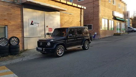 리더스휠 벤츠 지바겐 G63AMG 휠복원 블랙하이퍼 휠도색 분체도색 / 시흥시 죽율동