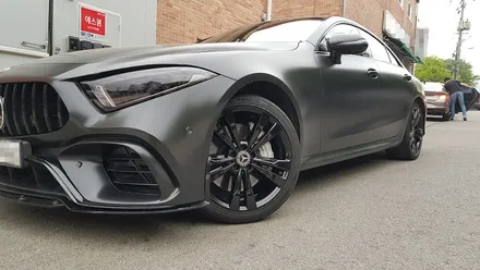 벤츠 CLS 400D 올블랙(크롬죽이기) 휠도색 휠복원 분체도장 리더스휠 / 시흥시 죽율동