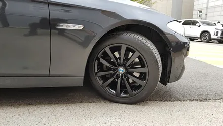 BMW 528i 휠복원 휠 도색 후기 유광블랙 휠도색 분체도장 리더스휠 / 시흥시 죽율동