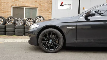 BMW 528i 휠복원 휠 도색 후기 유광블랙 휠도색 분체도장 리더스휠 / 시흥시 죽율동