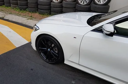 BMW 3시리즈 휠 도색 비용 유광 블랙휠 휠도색 분체도장 / 시흥시 죽율동