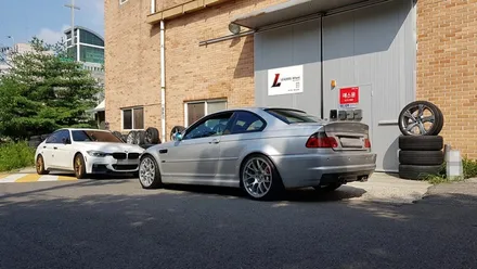 BMW E46 M3 163M 휠복원 하이퍼실버 휠도색 분채도장 리더스휠 / 시흥시 죽율동
