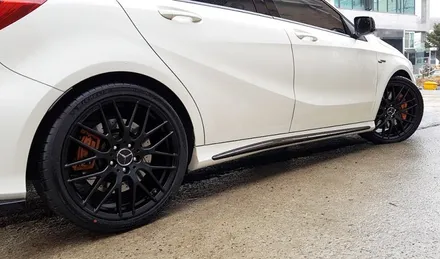 자동차 휠 도색 벤츠 A45 AMG 휠복원 블랙반무광 휠도색 분체도색 리더스휠 / 시흥시 죽율동
