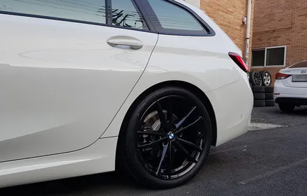 BMW 3시리즈 휠 도색 비용 유광 블랙휠 휠도색 분체도장 / 시흥시 죽율동