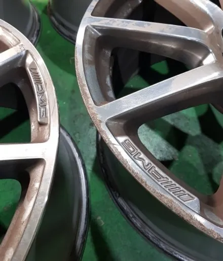 리더스휠 벤츠 지바겐 G63AMG 휠복원 블랙하이퍼 휠도색 분체도색 / 시흥시 죽율동