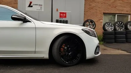 벤츠 S63 AMG BRABUS 모노블럭 F 휠복원 블랙유광 휠도색 분채도장 / 시흥시 죽율동
