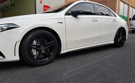 벤츠 A35 AMG 분체도장 블랙유광 휠도색 휠복원 리더스휠 / 시흥시 죽율동