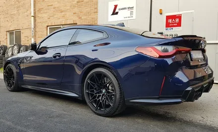 BMW M4 블랙무광 분체도색 휠도색 휠복원 리더스휠 / 시흥시 죽율동