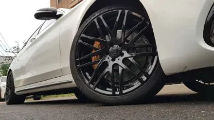 벤츠 S63 AMG BRABUS 모노블럭 F 휠복원 블랙유광 휠도색 분채도장 / 시흥시 죽율동