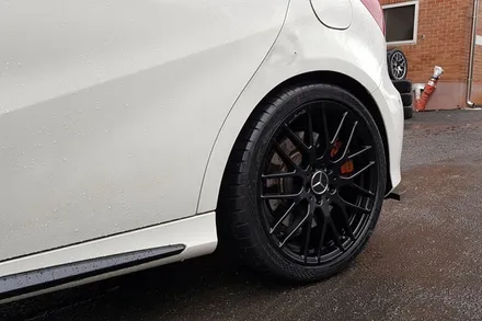 자동차 휠 도색 벤츠 A45 AMG 휠복원 블랙반무광 휠도색 분체도색 리더스휠 / 시흥시 죽율동
