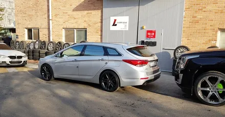 리더스휠 i40 휠복원 19인치 젠쿱휠 하이퍼 블랙 휠도색 분체도장 / 시흥시 죽율동