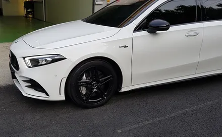 벤츠 A35 AMG 분체도장 블랙유광 휠도색 휠복원 리더스휠 / 시흥시 죽율동