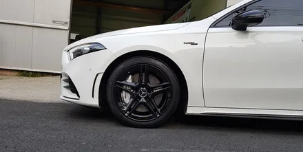 벤츠 A35 AMG 분체도장 블랙유광 휠도색 휠복원 리더스휠 / 시흥시 죽율동
