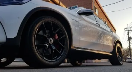 벤츠 GLC220 D 쿠페 휠긁힘 찍힘 휠복원 하이그로시 블랙 휠도색 분체도장 / 시흥시 죽율동