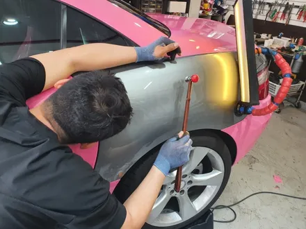 벤츠 SLK 전체 랩핑 유광 핑크!!