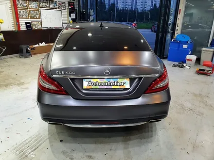 벤츠 CLS 400 사틴다크그레이 전체랩핑 시공 의정부 양주 랩핑샵 오토아틀리에.