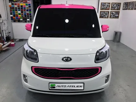 기아 레이 루프스킨 핑크 시공 - by 의정부 오토아틀리에, 레이, 레이루프스킨, 레이랩핑, 의정부랩핑, 의정부 카스킨,