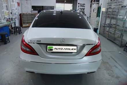 의정부랩핑의 명소 오토아틀리에,w218 cls350 전체랩핑 에이버리 화이트펄