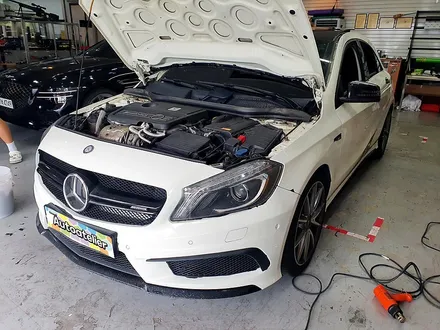 양주 랩핑샵 오토아틀리에, A45AMG 랩핑 재시공.