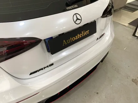 의정부 벤츠 A45 AMG 전체 고광택 화이트펄 랩핑
