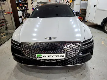 제네시스 전기차 eg80 전체랩핑 시공, 의정부 랩핑 오토아틀리에.