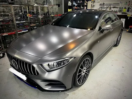 벤츠 CLS 400D 전체랩핑 사틴다크그레이.