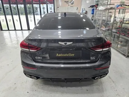 g80 스포츠 전체 고광택 화이트 유광 랩핑 양주 랩핑샵.