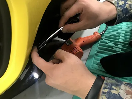 포르쉐 카이맨 범퍼 하단 랩핑 - by 의정부 오토아틀리에, 의정부카스킨, 의정부랩핑, 포르쉐랩핑
